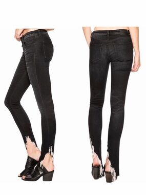R13 Kate Skinny Angled Hem color Dark Moon, size 28